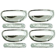 🔴ราคาถูกที่สุด🔴 [เบ้า8ชิ้นชุบ] ชุดแต่ง Attrage เบ้า8ชิ้นฝาถัง ชุบโครเมี่ยม Mitsubishi Attrage 2013-2