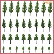 50Pcs Miniature Fake Pine Trees Plastic Model Trees for Landscape Decoration and Crafting ruiace