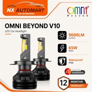 Lampu Kereta OMNI BEYOND V10 Series LED 65W 9600LM - H1/3/4/7/8/9/11 D1/2/3/4/5/8 9005 9006 9012 车灯
