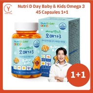 Nutri D Day Baby &amp; Kids Omega 3 Chewable Nutrients, 45 Capsules 1+1, Korean Baby Omega 3