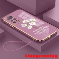 Casing redmi note 11 4g xiaomi redmi note 11s redmi note 11 pro 5g phone case Softcase Electroplated silicone shockproof Bumper Cover new design Flower Couple Love DDBH01