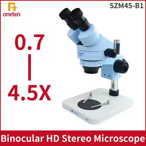 RELIFE SZM45-B1 Binocular HD Stereo Microscope 0.7-4.5X Continuous Zoom for PCB Board Electronic Com