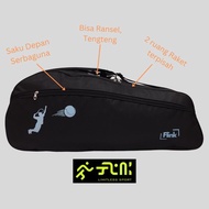 Flink Tennis Racket Bag, Sling Model, Can Be Filled with 2 Rackets - Black