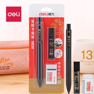 Deli Set Pensel 2B Peperiksaan OMR – Mechanical Pencil + Refill + Pemadam, Answer Sheet Pencil Exam 