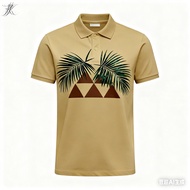 Men's Natural-Themed Polo Shirts: Boast Leaf Badge, Floral, Palm Leaf, Geometric & Monstera Patterns