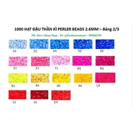 1000 2.6MM magic beans [COLOR TABLE 2/3] Perler beads, Hama beads, Amazing colored beads, Rave acces