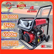 TOYOKAWA EC-6500E 15.5HP 6500w Key Start 4-Stoke Gasoline Power Generator Genset Besar Genset Kerja 