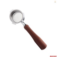 51mm Bottomless Portafilter with 3 Ears Stainless Steel Basket and Solid Wood Handle Portafilter Rep