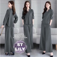 Baju an Polos XXL Set Lily Set Jumbo Set Casual Fashion Women's Clothing Clothing Ld124
