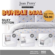 (Bundle Set 011) Novelle (Single - Super Single) 950TC Silky Cotton Bedsheet Set I Novelle Mattress Pad