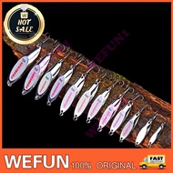 [WEFUN] 3G-60G lure VIB Spoon metal sequin silver slant hard lure fishing