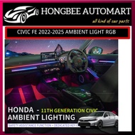CIVIC FE 2022-2025 CAR LED RGB CAR AMBIENT LIGHT PLUG AND PLAY