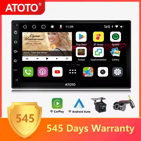 ATOTO Car Radio 7 inch 2 Din Android Stereo Full Touch Screen Carplay Android Auto 2Din Multimedia P