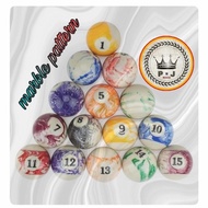 Promo Set Bola Billiard | Stylish | Marble Pattern | Meja 9Ft | 7Ft