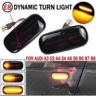 2pcs LED Flashing Turn Signal Side Marker Lamp Car Tuning Light For Audi A3 S3 8P A4 B6 B7 S4 RS4 A6