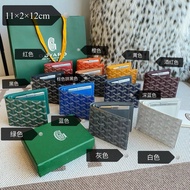 Lijiaxuan Goyard Half Fold Card Bag Wallet 5 Card Slots with Coin Bag Men Women Same Style Multi-Car