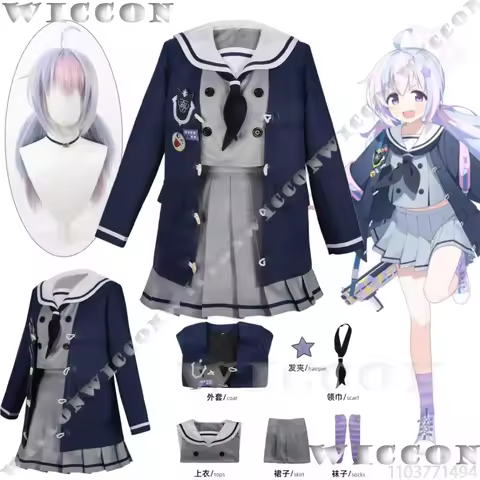 Uzawa Reisa Game Blue Archive Cosplay Costume Long Wig Lolita Dress Coat Skirt Halloween Girl Women 