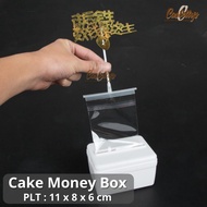 HU806 Kotak Kue Tarik Uang Cake Money Box Untuk Cake Ultah Anniversary