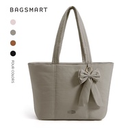 BAGSMART กระเป๋าเดินทาง Bowknot ผู้หญิงกันน้ำน้ำหนักเบากระเป๋าสะพาย กระเป๋าด้านหน้า