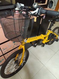 OYAMA 黃色摺疊單車