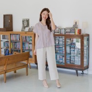 Iris Long Pants Linen Beige Color
