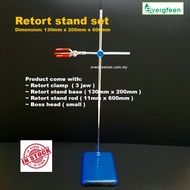 ( PROMO ) Retort Stand COMPLETE SET Stainless steel set including retort clamp &amp; boss head
