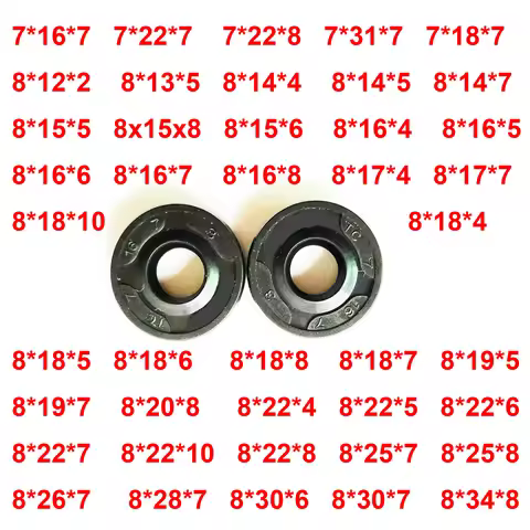 1/2PC NBR 7 8MM 7x14 8x17x5 8x15x5 8x22x6x4 8x22x7 8x22x8 Nitrile Skeleton TC Repair Oil Seal Gasket