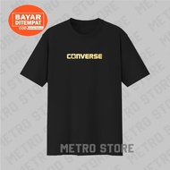 KATUN T-shirt Conv Text Logo Premium Gold Print | T-shirt Cotton Shirt Collar Short Sleeve Young Men Cool Latest Unisex Distro.....