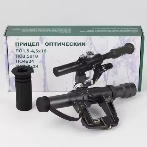 Rifle Scope SVD 4-12X42 Tactical Scope First Focal Plane Reticle with IR Illumination Front Clip Mou