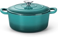 Herogo 3 QT Enameled Dutch Oven Pot with Lid Green