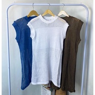 Ruby knit mesh knit women's top/ knit topWomen's Vest