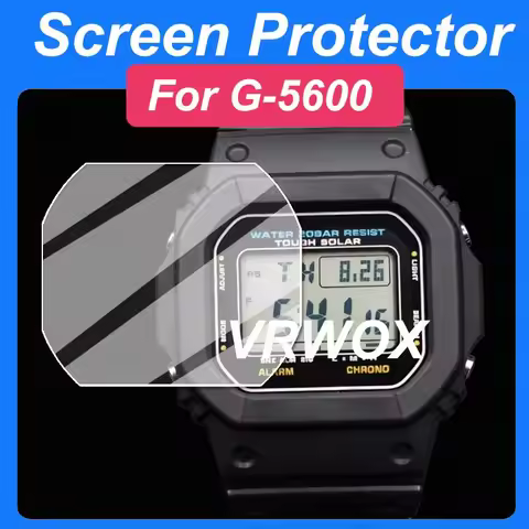 3Pcs 9H Hardness Glass Screen Protector for G-5600UE-1 Watch HD Clear Tempered Protector with 99% Tr
