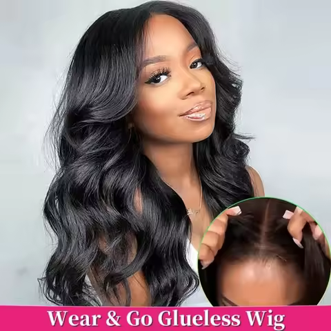 Wear And Go Glueless Wigs Human Hair HD Body Wave Lace Closure Wigs Human Hair For Women 5x5 Glueles