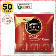 [ INSTANT COFFEE ] NESCAFE GOLD BLEND BLACK STICK CAFFEINE-FREE / 50 sticks / Regular Soluble Coffee / NO SUGAR, NO FAT / DIRECTLY SHIPPED FROM JAPAN