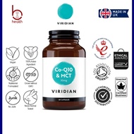 Viridian Co-Q10 & MCT 30mg, 30 vege caps, EXP: 03/27, 100% VEGAN, ORGANIC & PURE (JUNK-Free) Q10, Co