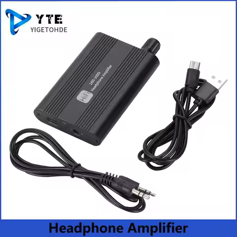 YIGETOHDE 16-300 ohm HiFi Headphone Earphone Amplifier 3.5mm Jack Aux Portable Adjustable Audio Amp 