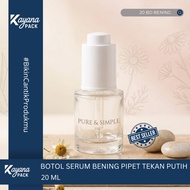 BD DROPPER SERUM BOTTLE 20MLBENING BD CLEAR 20/ WHITE PIPE PRESSINGML SET (BD BENING 20)
