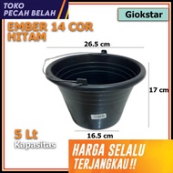 Ember Plastik 14 Cor Hitam Giokstar (5 Liter)