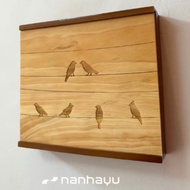 CUSTOM BIRD WHITE FRAME 30x10x30