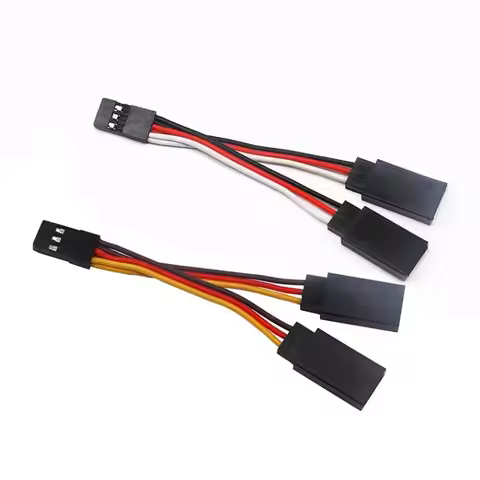 HPXGRC Servo Y Extension Cord Cable 1 To 2 Male To Female Splitter Cable 7CM For RC Servo RC Helicop
