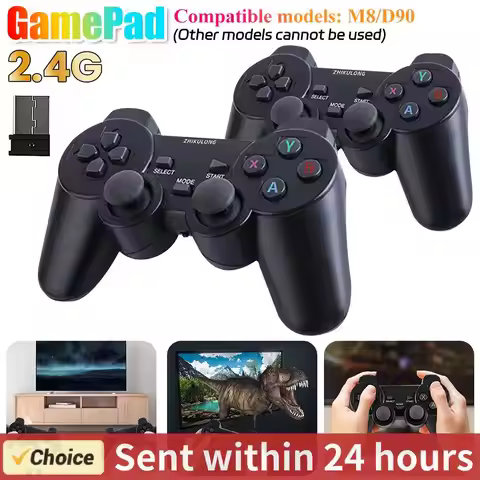 2 Pcs 2.4Ghz Wireless Gamepad PC Game Controller For Game Stick M8 / D90 Game Box Video Game Console
