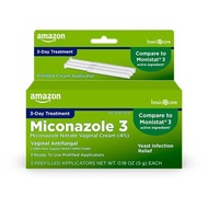 [PRE-ORDER] Amazon Basic Care Miconazole 3, Miconazole Nitrate Vaginal Cream (4%), 3-Day Treatment f