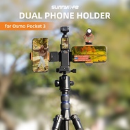 【ห้างสรรพสินค้า Camon 】สำหรับ DJI OSMO Pocket 3 Sunnylife ZJ756ขยายโทรศัพท์คู่ตัวยึด (สีดำ)