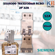 เมนเบรกเกอร์ กันไฟดูด 5SU9354-7KK RCBO 2P (ขนาด 32A  40A  50A  63A / 30mA ) SIEMENS