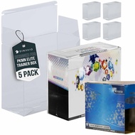 [5 Pack] ETB Protector Case - PET Plastic Elite Trainer Box Protector - ETB Case for Elite Trainer B