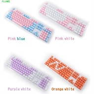 FLUME Mechanical Keycaps ABS Universal Mechanical Keyboard 104/108 Transparent 104Pcs Blank Keycaps