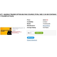 JFT - Madras Trader Option Buying Course (Total size: 2.39 GB Contains: 1 folder 20 files)