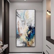 Large Size Contemporary Abstract Picture Golden Foil Oil Paintings On Canvas Bedroom Home Decoration