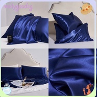 MOILYGOODSG 2pcs Silky Pillow Cover, 20" x 36" Envelope Closure Silk Satin Pillowcase, King Size Com