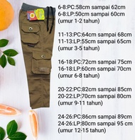 [Anak] Celana Cargo Panjang anak laki-laki Kolor tali Celana panjang cargo tanggung Remaja SD SMP Si